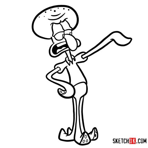 How to draw Squidward | SpongeBob | Spongebob drawings, Cartoon art ...