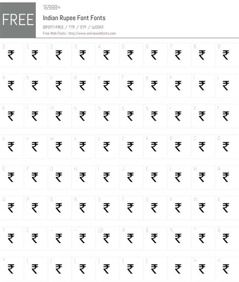 Indian Rupee Font 1.000 Fonts Free Download - OnlineWebFonts.COM