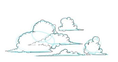 How to Draw Clouds Step by Step