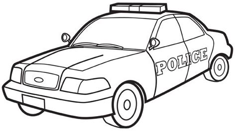 Coloriage Voiture de Police dessin gratuit à imprimer