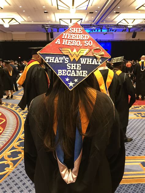 Grad cap "She needed a hero, so that's what she became" Wonder Woman # ...