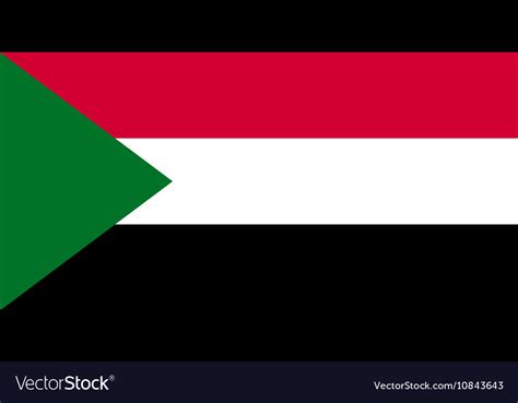 Flag of Sudan in correct proportions and colors Vector Image