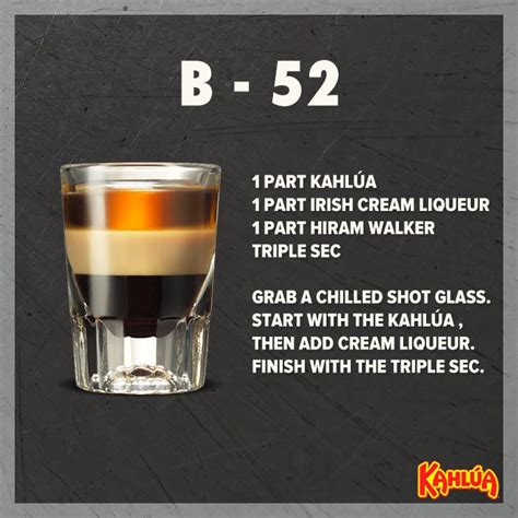 B-52 Drink Recipe | Recipe | Drinks, Irish cream, Cocktail drinks