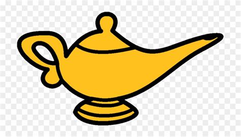 Oil Lamp Clipart Aladdin's Lamp - Cartoon Genie Lamp Png Transparent ...