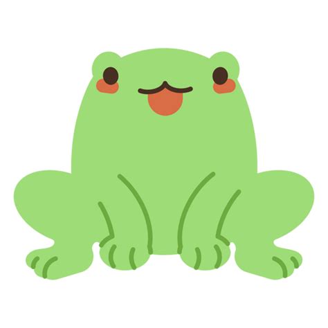 Cute Semi-flat Frog PNG & SVG Design For T-Shirts