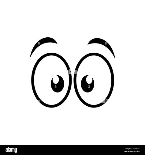 Cartoon eyes. thoughtful Vector illustration graphic Stock Vector Image ...