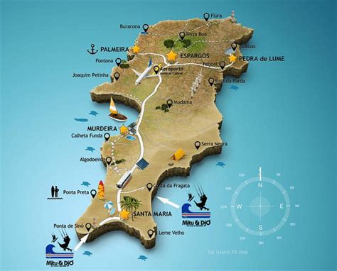 Santa maria Cape Verde map - Map of santa maria Cape Verde (Western ...