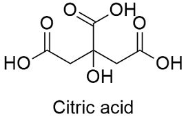 Structure Of Citric Acid