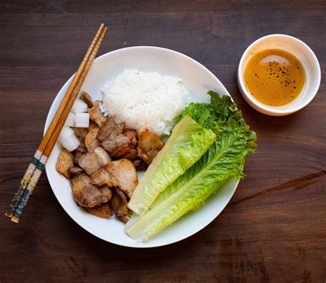 Korean Grilled Pork Belly with Red Leaf Lettuce - Pacific Potluck