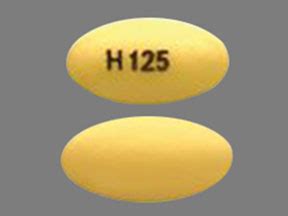 H125 Pill Yellow Oval 9mm - Pill Identifier