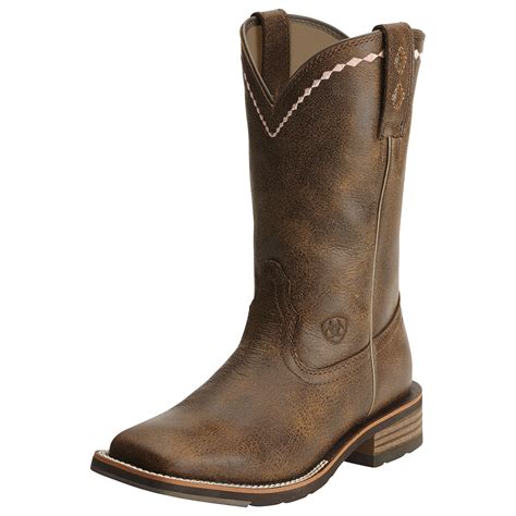 Ariat Women’s Unbridled Wide Square Toe Brown Cowgirl Boots