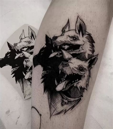 Cerberus Sketch Tattoo - TATTOOGOTO