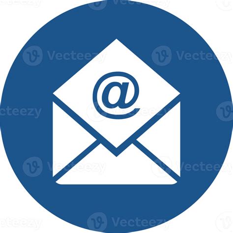 Email icon design in blue circle. 14440919 PNG