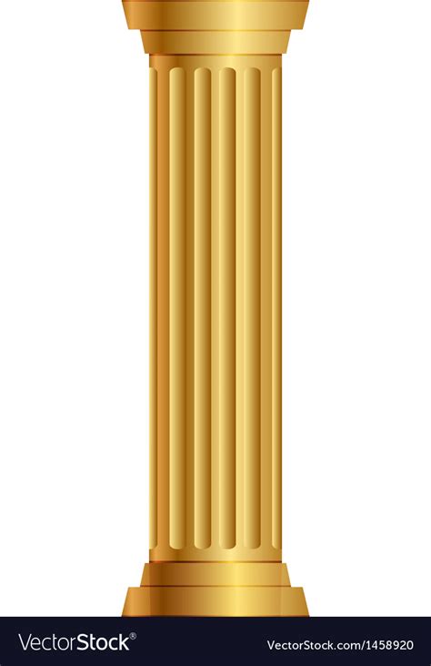 Gold column Royalty Free Vector Image - VectorStock