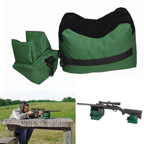 Portable Shooting Range Sand Bag Set Front & Rear Rifle Gun Bench Rest ...