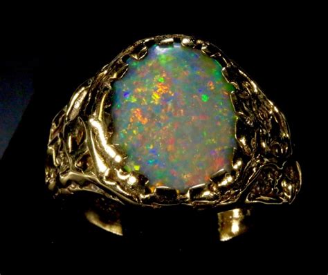 Black Opal Mens Wedding Ring - Wedding Rings Sets Ideas