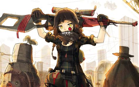 2880x1800 Anime Girls Artwork Sniper Rifle Original Character 4k ...