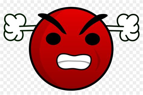 Mad Emoji Transparent - Red Angry Face Emoticon Clipart (#71508) - PikPng