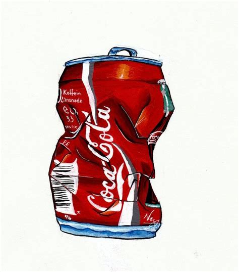 Crushed Soda Can Drawing