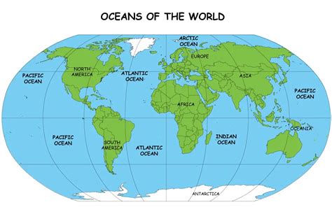 All about Oceans of the World Fun Earth Science Facts for Kids - a Map ...