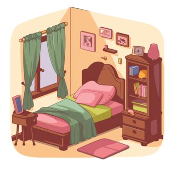 Cute Comfortable Bed, Bed, Bedroom, Sticker PNG Transparent Clipart ...