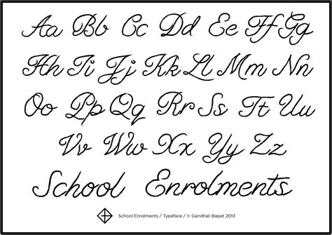 Alphabet Of Cursive Letters