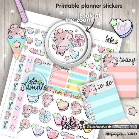 Cat Stickers Animal Stickers Planner Stickers Coversation - Etsy