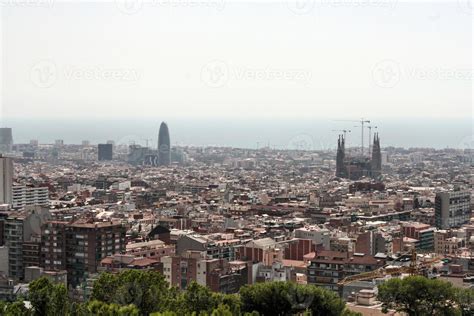 An aerial view of Barcelona 14791420 Stock Photo at Vecteezy