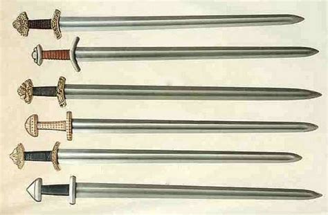 Viking Swords: All are 10th cent., 1st has overall length 100cm., 2nd ...