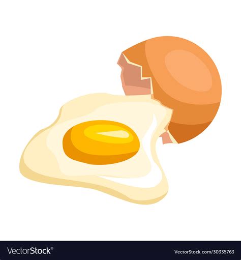 Broken egg iconcartoon icon Royalty Free Vector Image