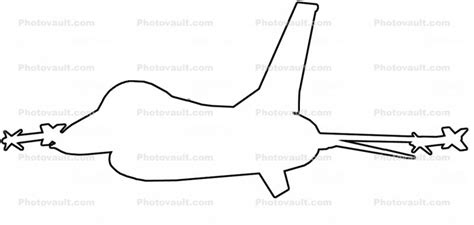 Lockheed F-16 outline, line drawing, shape, Supersonic, Photo