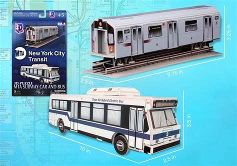 Daron Toys Games & Puzzles Mta 3D Puzzle Bus/Subway Car CF250H ezToys ...