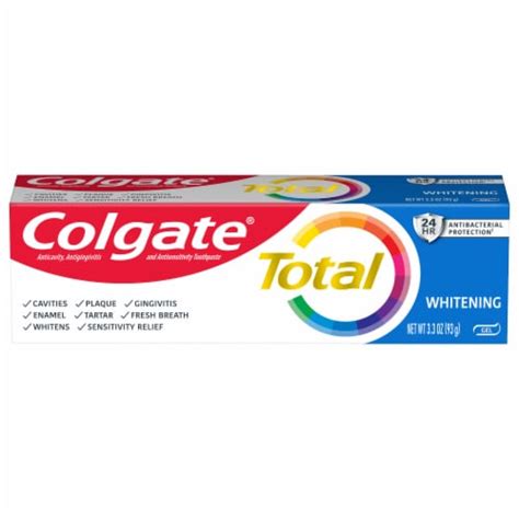 Colgate® Total Whitening Gel Toothpaste, 3.3 oz - Kroger