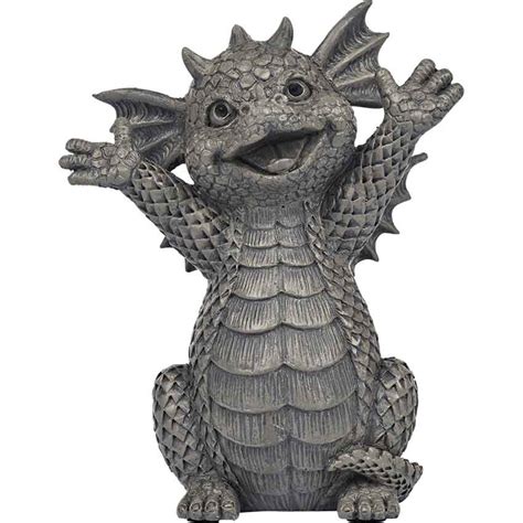 Small Happy Garden Dragon Statue