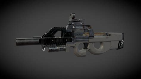 Modular P90 Tactical - Download Free 3D model by doomsentinel [080897f ...