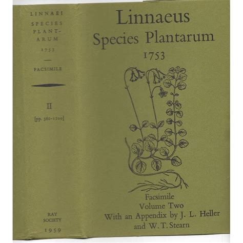 Linnaeus Species Plantarum - volume two - facsimile edition | Oxfam GB ...