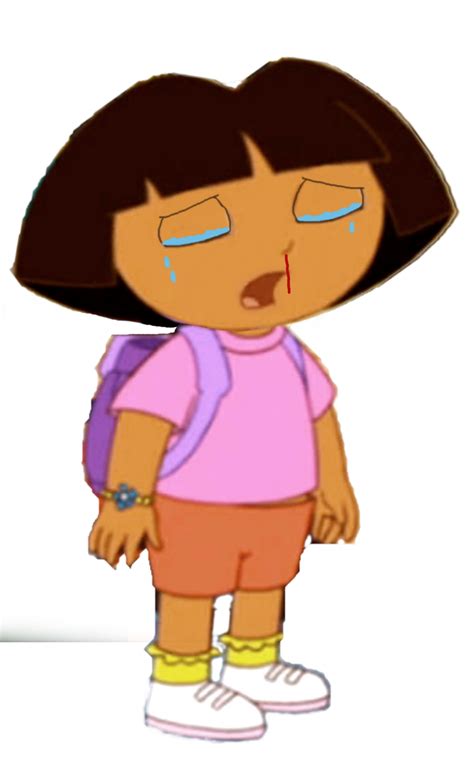 Dora Crying with a Bloody Nose by GabetheSlacker on DeviantArt