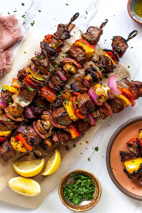 Steak Kabobs | Grilled kabob recipes, Kabob recipes, Steak kabobs