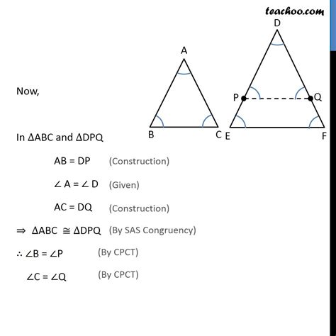 Theorem 6.5 (SAS Similarity) - If one angle of a triangle is equal to