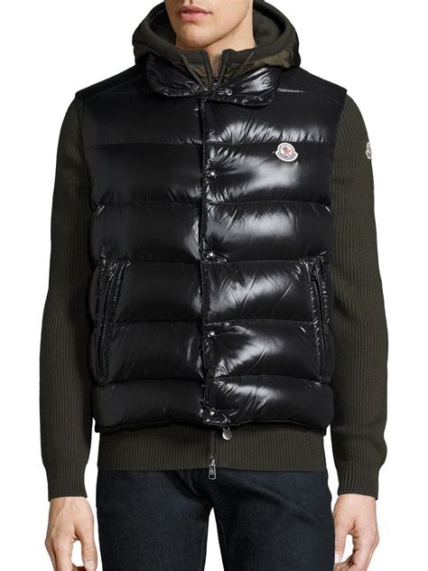 Lyst - Moncler Tib Down Puffer Vest in Black for Men