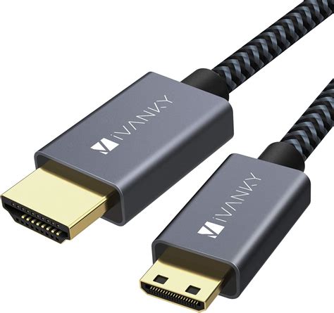 iVANKY Mini HDMI to Standard HDMI Cable, 4K Gold-plated Connector, Mini ...