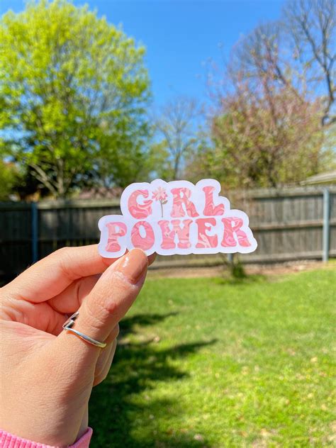 Girl Power Sticker Waterproof Stickers Pink Tie Dye | Etsy