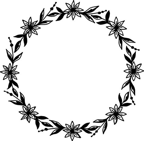 10 Circle Floral Frame Vector (PNG Transparent, SVG) | OnlyGFX.com