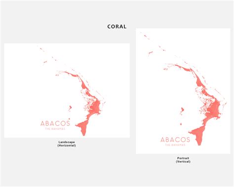 Abacos The Bahamas Map - Abaco Bahamas Art Print, Bahamas Islands12 x ...