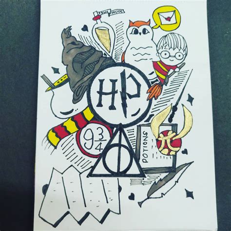 harry Potter Doodle Art Drawings - brandon-peluso