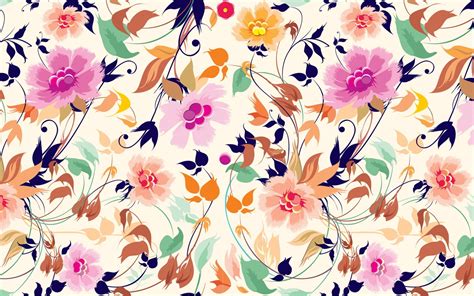 White and multicolored floral pattern HD wallpaper | Wallpaper Flare