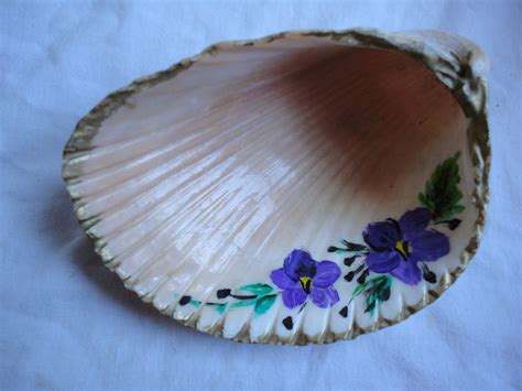 Painted shell with gilded edge; purchased from an antiques mall for two ...