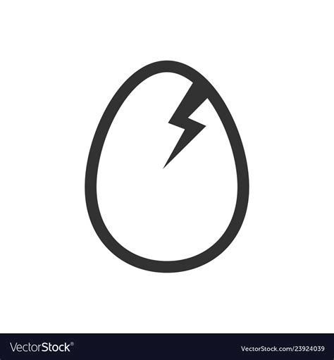 Broken egg icon Royalty Free Vector Image - VectorStock