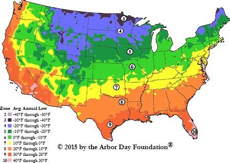 Hardiness Zone Map at arborday.org