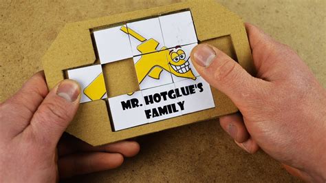 How to make simple Puzzle from Cardboard / diy puzzle game (mr. hotglue ...